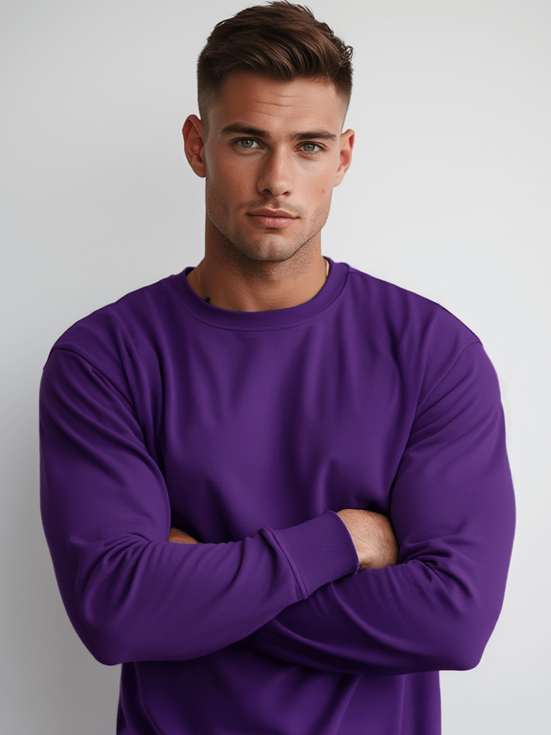 Sudadera de hombre violeta OZONEE JS/2001-10Z
