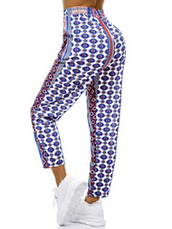 Pantalones de mujer azul/naranja OZONEE JS/1017/B69