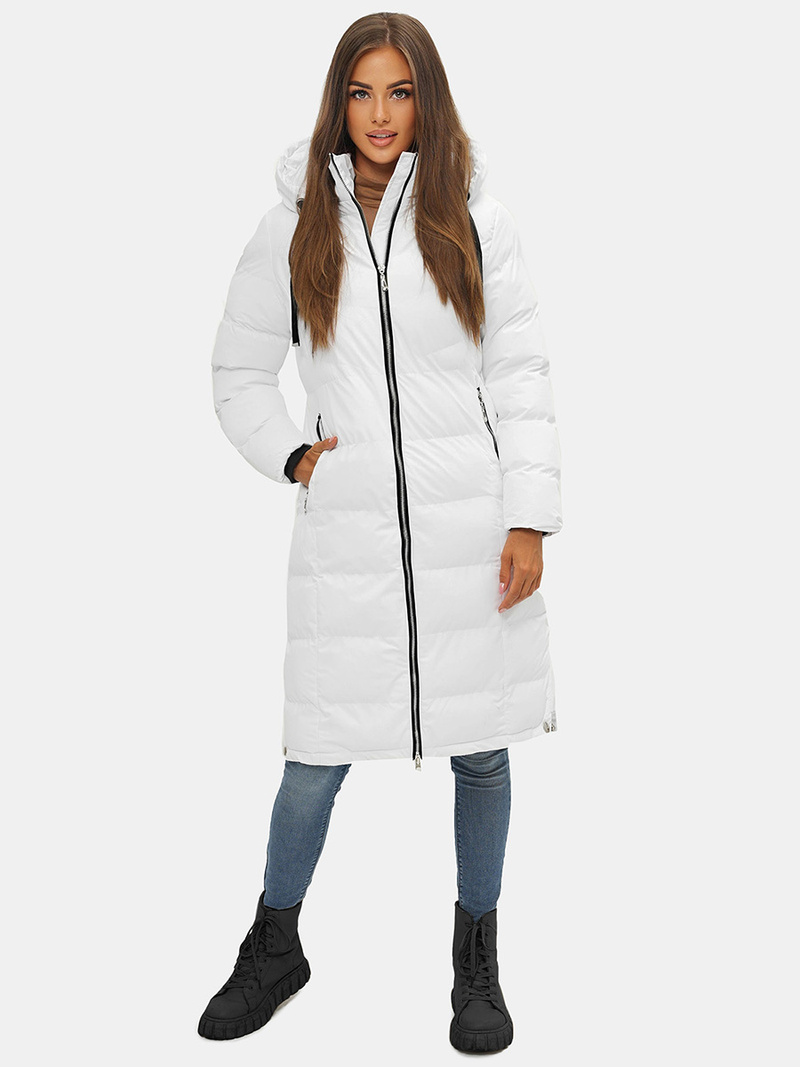 Chaqueta de mujer blanca OZONEE JS/M736/281Z