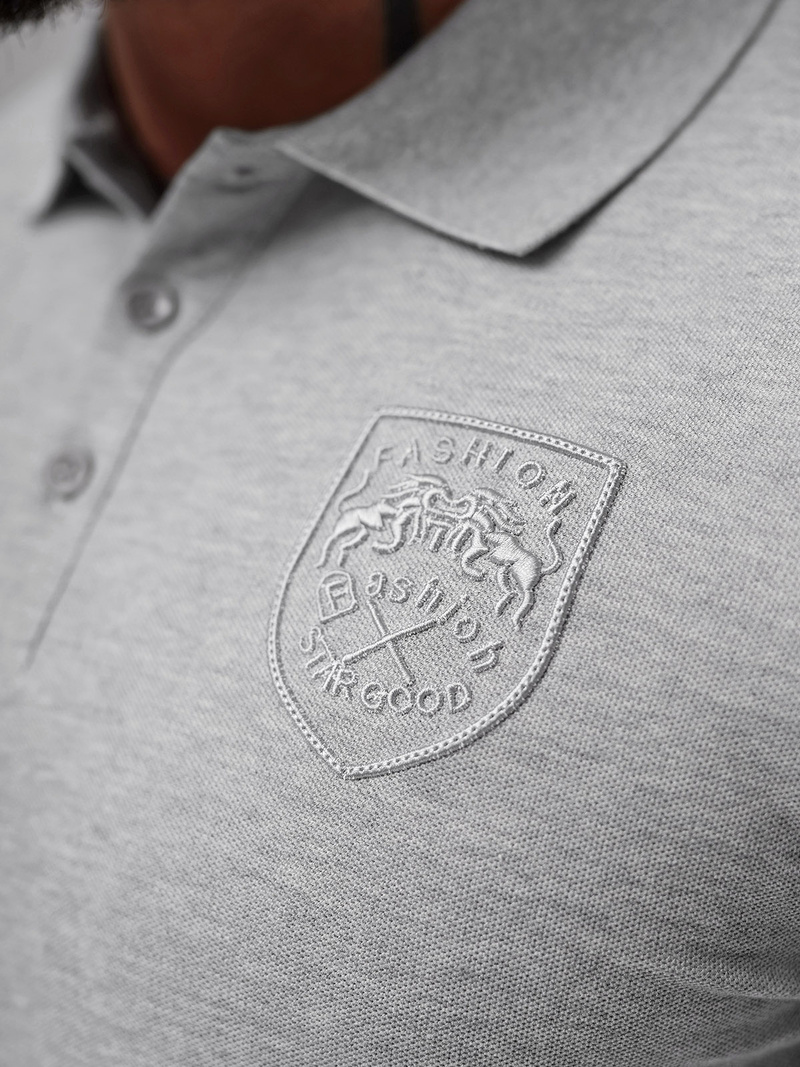 Polo de hombre gris OZONEE NB/MT3142