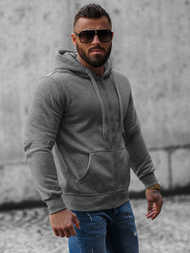 Sudadera de hombre gris-oscuro OZONEE JS/2008Z