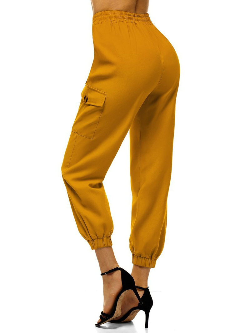 Pantalones jogger para mujer amarillo OZONEE O/HM003