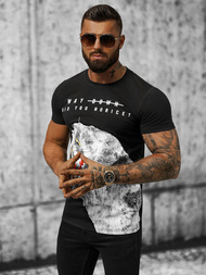 Camiseta de hombre negra OZONEE O/T127/3Z