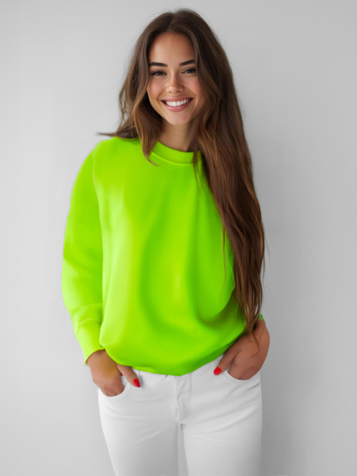 Sudadera de mujer neón verde OZONEE JS/W01Z