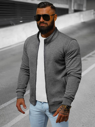 Sudadera de hombre gris-oscuro OZONEE JS/2002Z