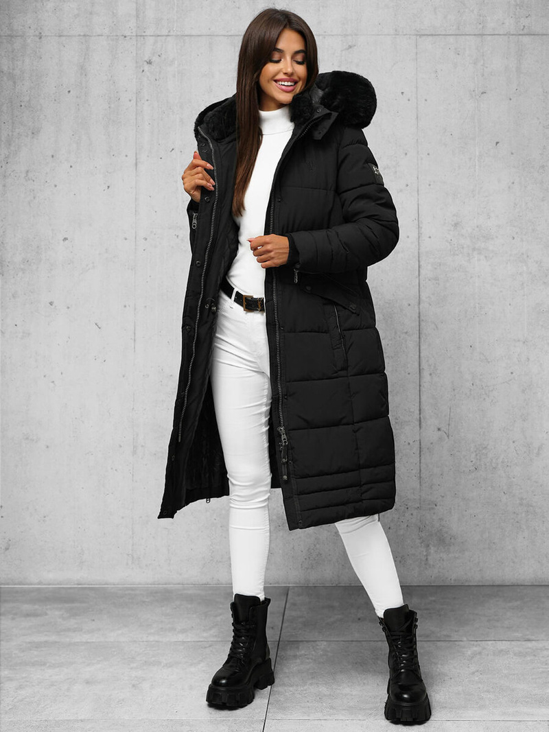 Chaqueta de mujer negra OZONEE O/W377