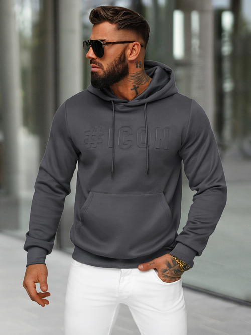Sudadera de hombre grafito OZONEE JS/27B6502/5Z