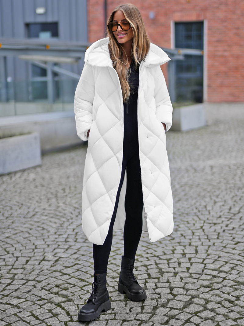 Chaqueta de mujer blanca OZONEE JS/5M3173/281Z