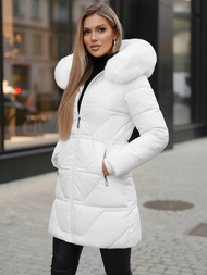 Chaqueta de mujer blanca OZONEE JS/16M9099/281Z