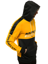 Sudadera de hombre amarillo-negro OZONEE JS/DD20127