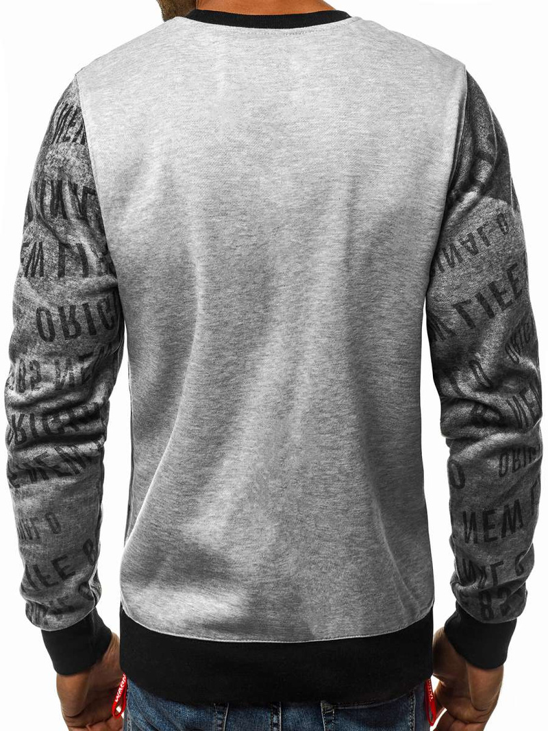 Sudadera de hombre gris OZONEE JS/DD236