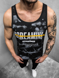 Camiseta sin mangas de hombre negra OZONEE JS/SS11053Z