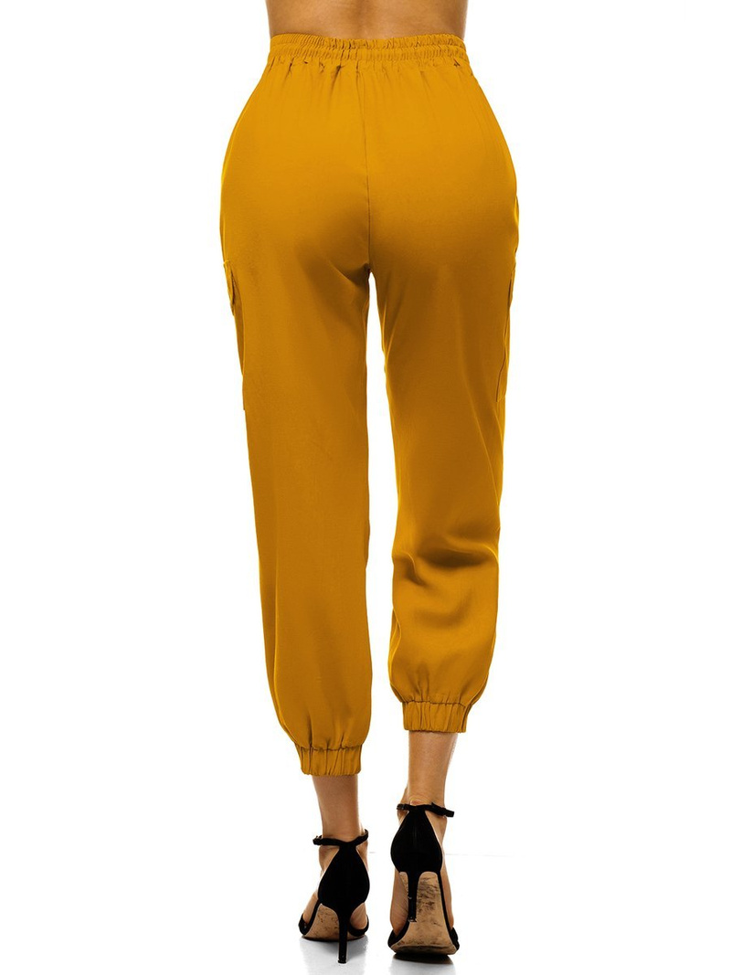 Pantalones jogger para mujer amarillo OZONEE O/HM003