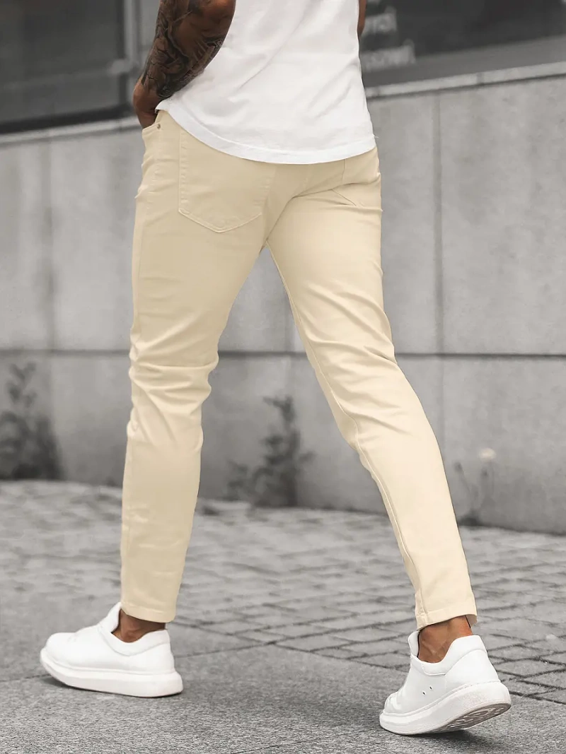 Vaqueros de hombre beige claro OZONEE E/5388/04