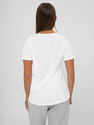 Camiseta de mujer blanco-azul OZONEE DJ77806