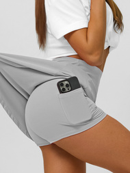 Falda deportiva con leggings grafito OZONEE JS/17K590/5