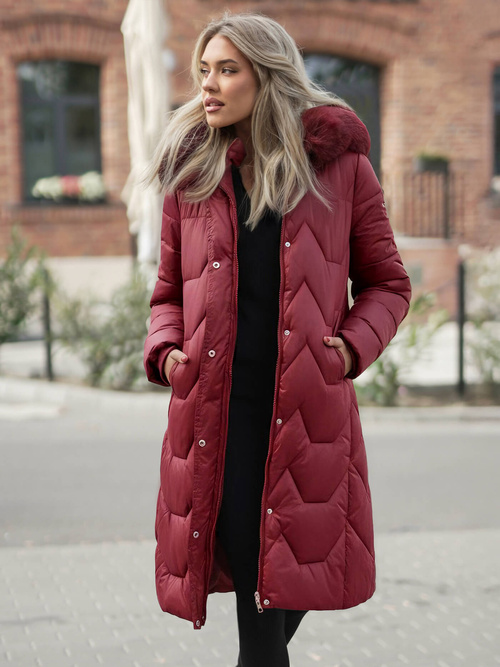 Chaqueta de mujer burdeos OZONEE JS/5M3229/1Z