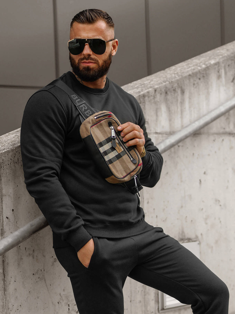 Chándal de hombre negro OZONEE JS/68C10380/3Z