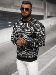 Sudadera de hombre negra OZONEE JS/8B1222/3