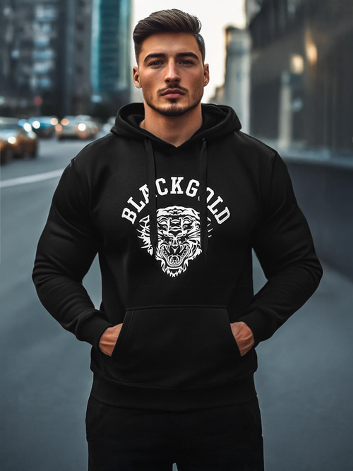 Sudadera de hombre negra OZONEE NB/MF2007Z