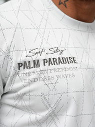 Camiseta de hombre blanco OZONEE O/QQ1530