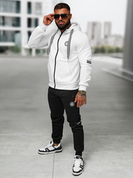 Chándal de hombre blanco-negro OZONEE O/LN11887