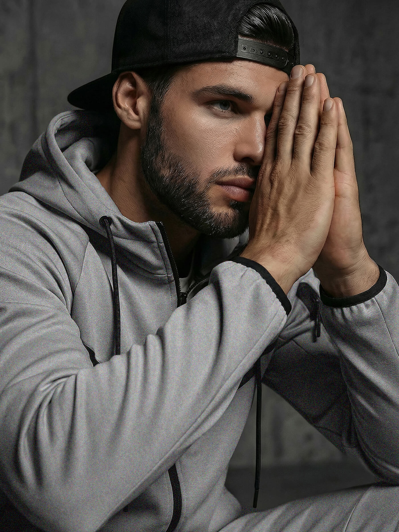 Chándal de hombre gris OZONEE JS/8C1966/2