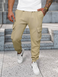 Pantalón de chándal de hombre beige OZONEE O/FF5026
