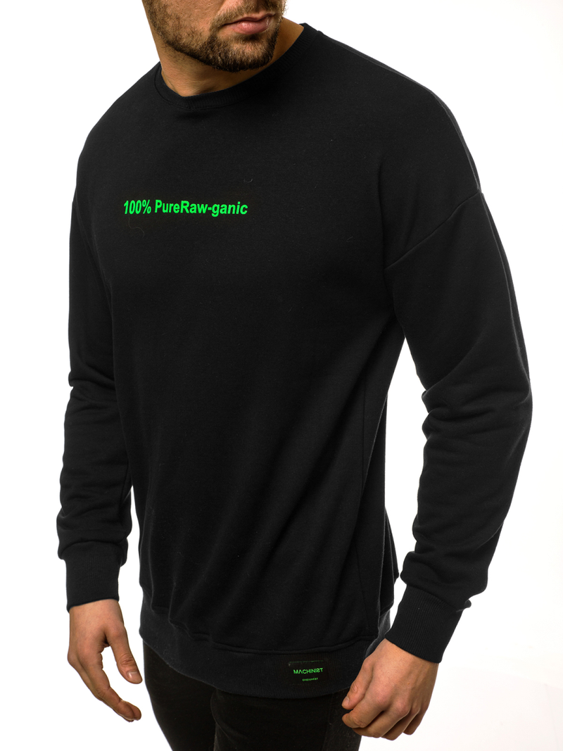 Sudadera de hombre negra OZONEE MACH/3149