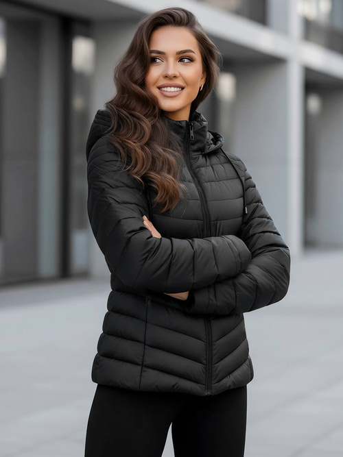 Chaqueta de mujer negra OZONEE JS/11Z8226Z