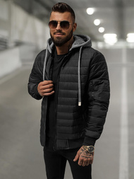 Chaqueta de hombre negra OZONEE JS/8M985/392