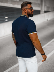 Polo de hombre azul marino OZONEE O/DA736