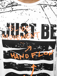 Camiseta de hombre blanca OZONEE JS/KS1983Z