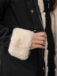 Chaqueta de mujer en negra OZONEE JS/M763/392Z