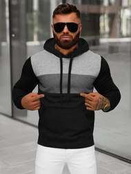 Sudadera de hombre negra OZONEE JS/8B1312/3