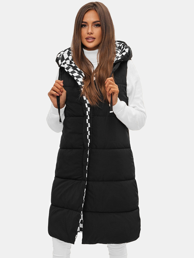 Chaleco de mujer negro OZONEE O/DK114/1