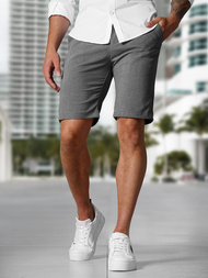 Pantalones cortos chinos de hombre gris oscuro OZONEE DJ/4400Z