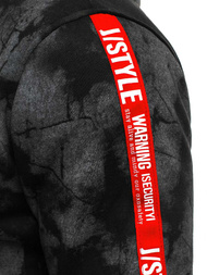 Sudadera de hombre negra OZONEE JS/DD210Z