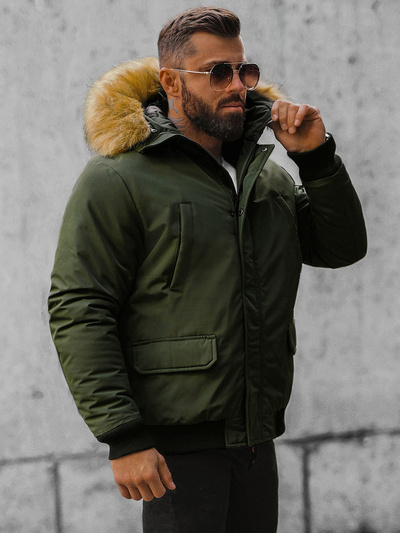 Chaqueta de hombre caqui OZONEE JS/M2019/136