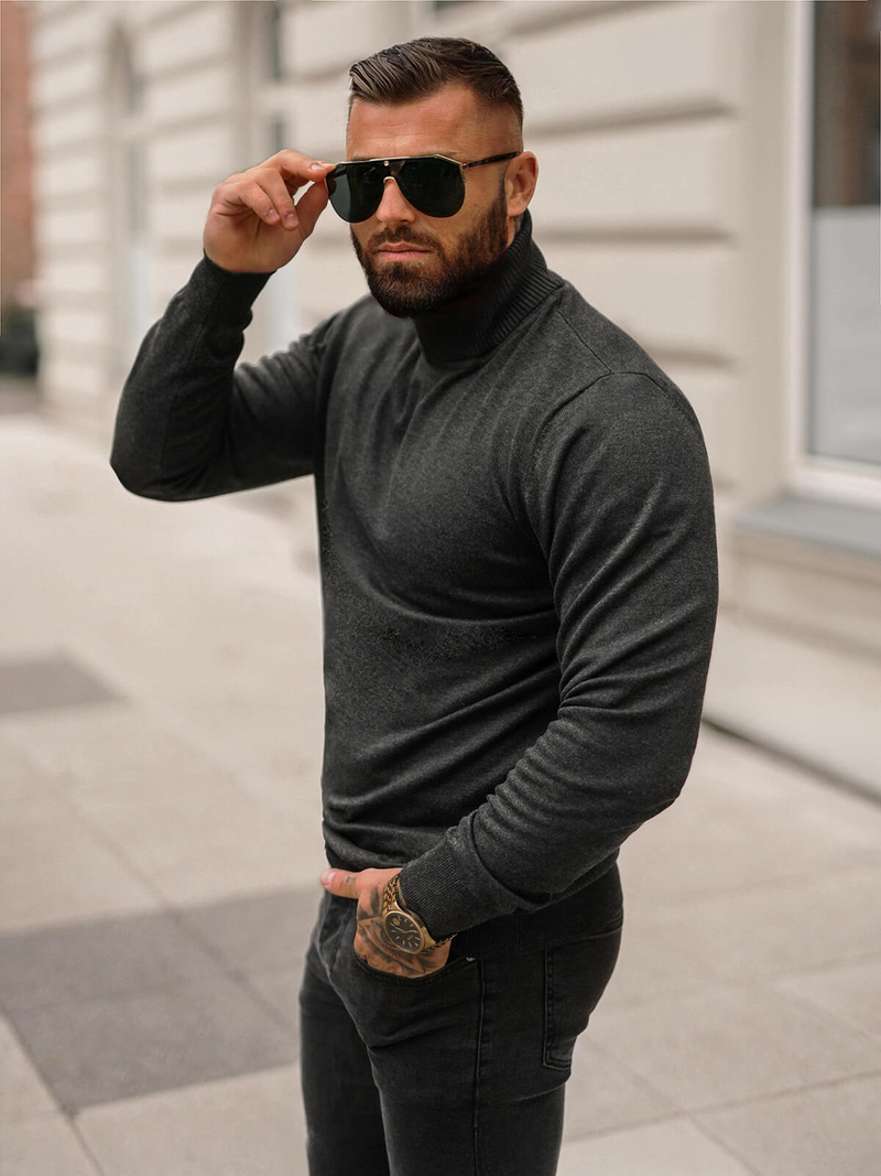 Jersey de hombre grafito OZONEE O/GM303