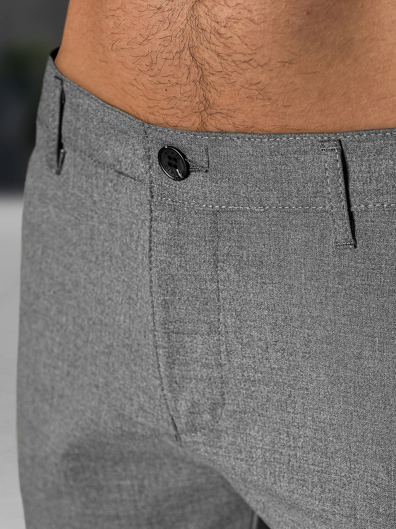 Pantalones cortos chinos de hombre gris oscuro OZONEE DJ/4400