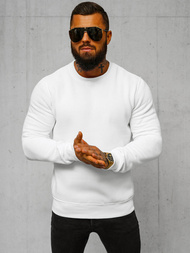 Sudadera de hombre blanca OZONEE JS/2001-10Z