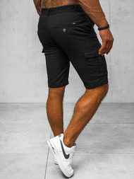 Pantalones cortos chinos de hombre negras OZONEE NB/MP0188N