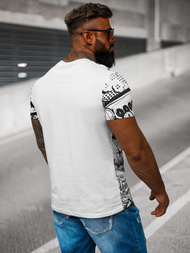 Camiseta de hombre blanco OZONEE O/T137/1