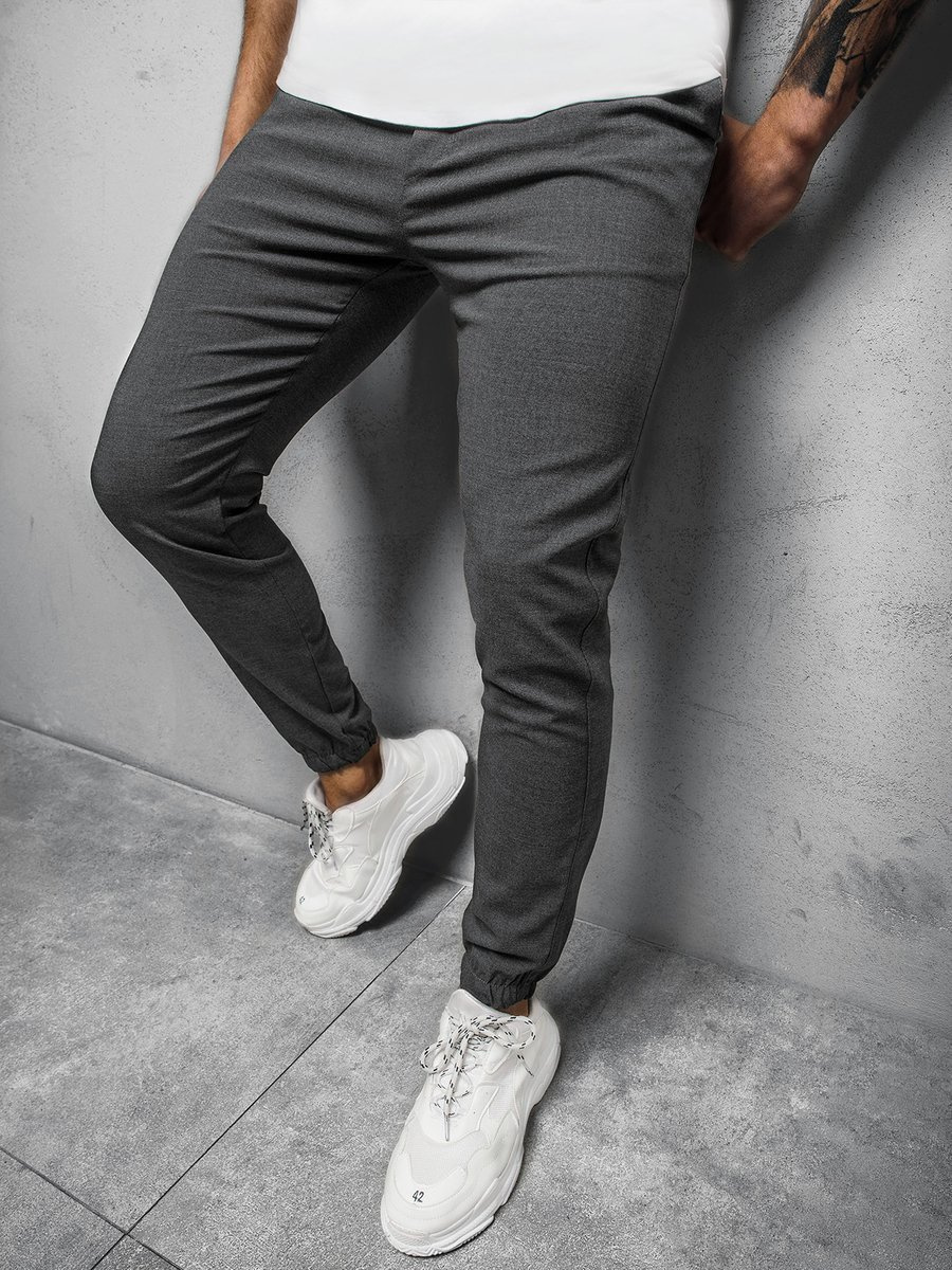 Pantalón Chino Pantalon Elegante Gris Pantalón Chino De Hombre