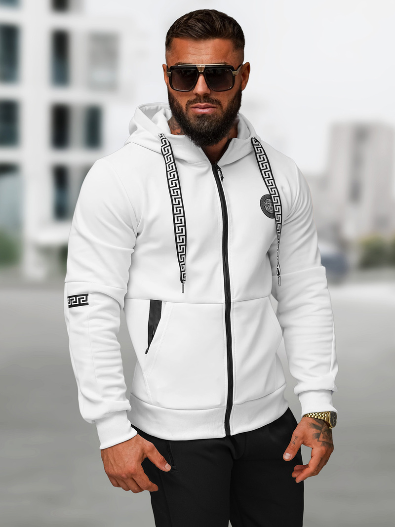 Chándal de hombre blanco-negro OZONEE O/LN11887