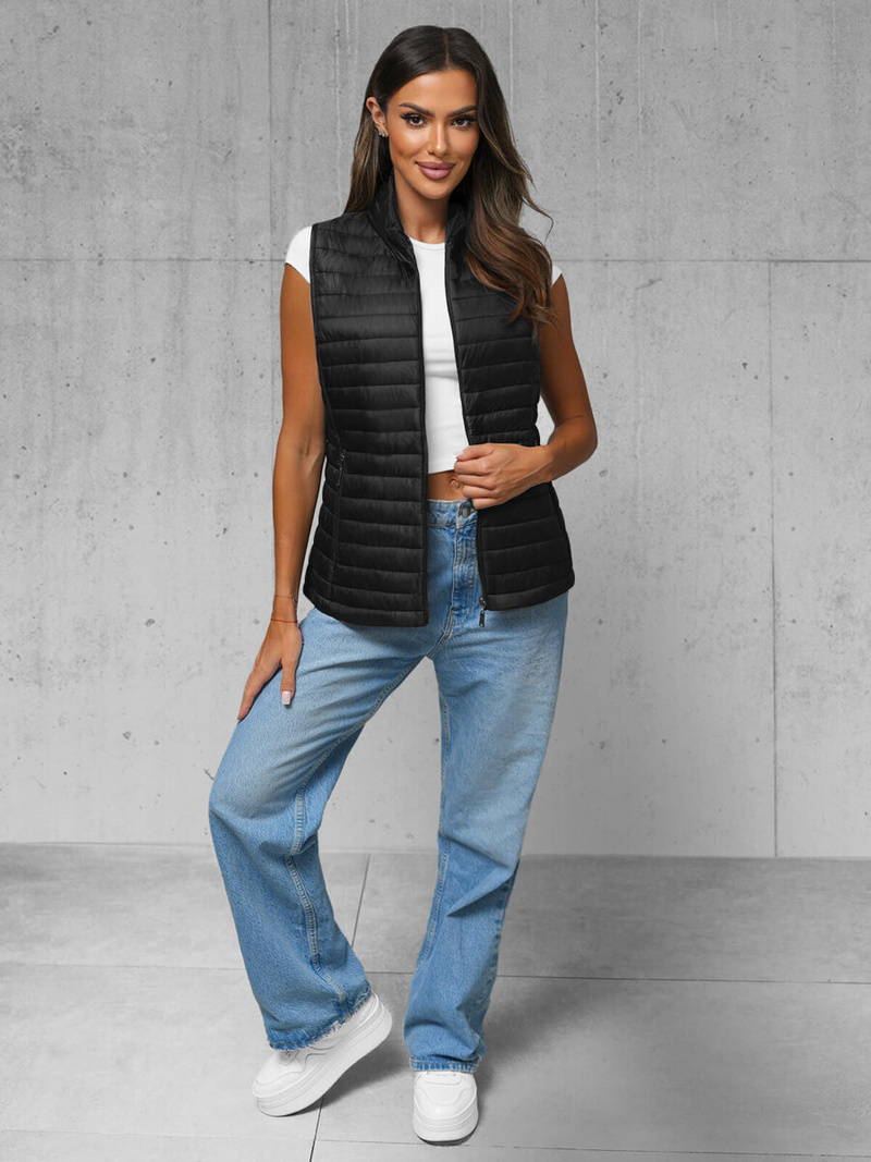 Chaleco de mujer negro OZONEE JS/16M9072/392