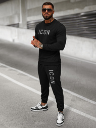 Pantalón de chándal de hombre negras OZONEE O/D9125Z