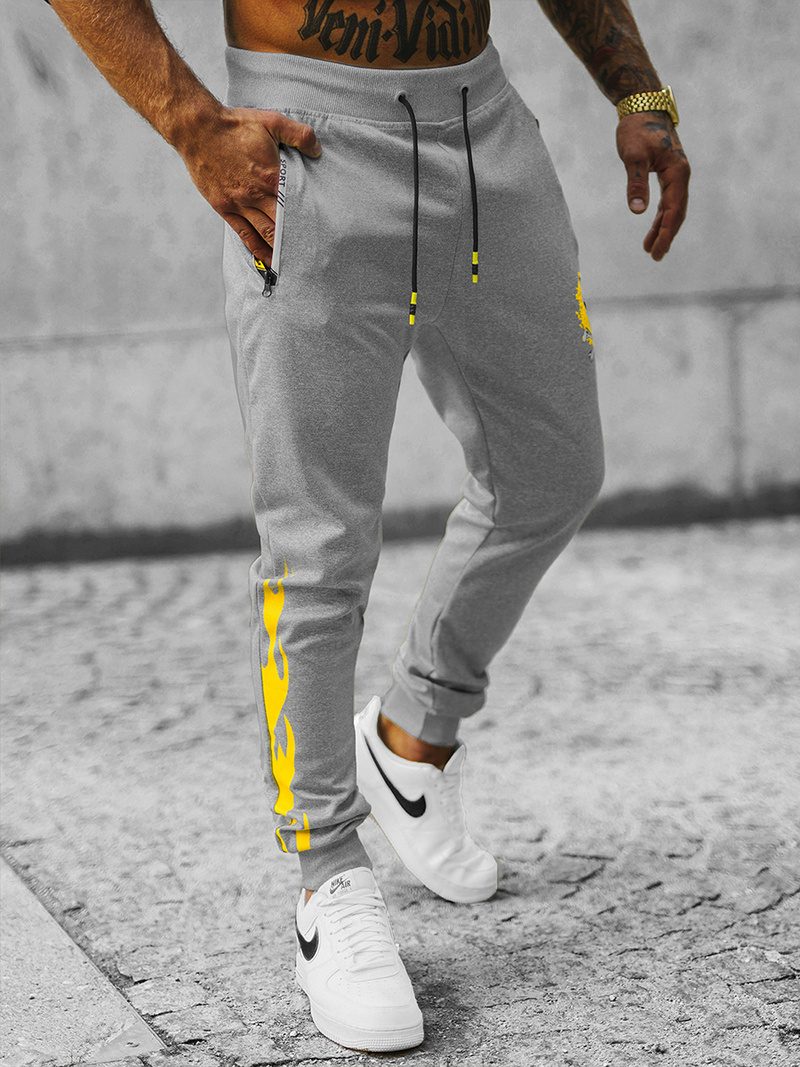 Pantalón de chándal de hombre gris OZONEE JS/K10237Z