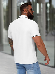 Polo de hombre blanca OZONEE NB/MT3144